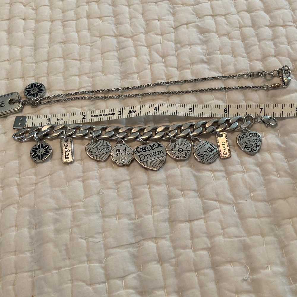 Brighton Vintage Silver Charm Bracelet and Necklace Set, collectible pieces! - Picture 7 of 7